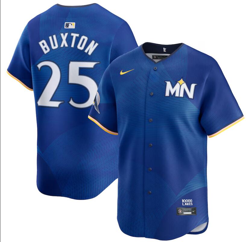 Men Nike Minnesota Twins 25 Byron Buxton Royal 2024 City Connect Limited MLB Jersey